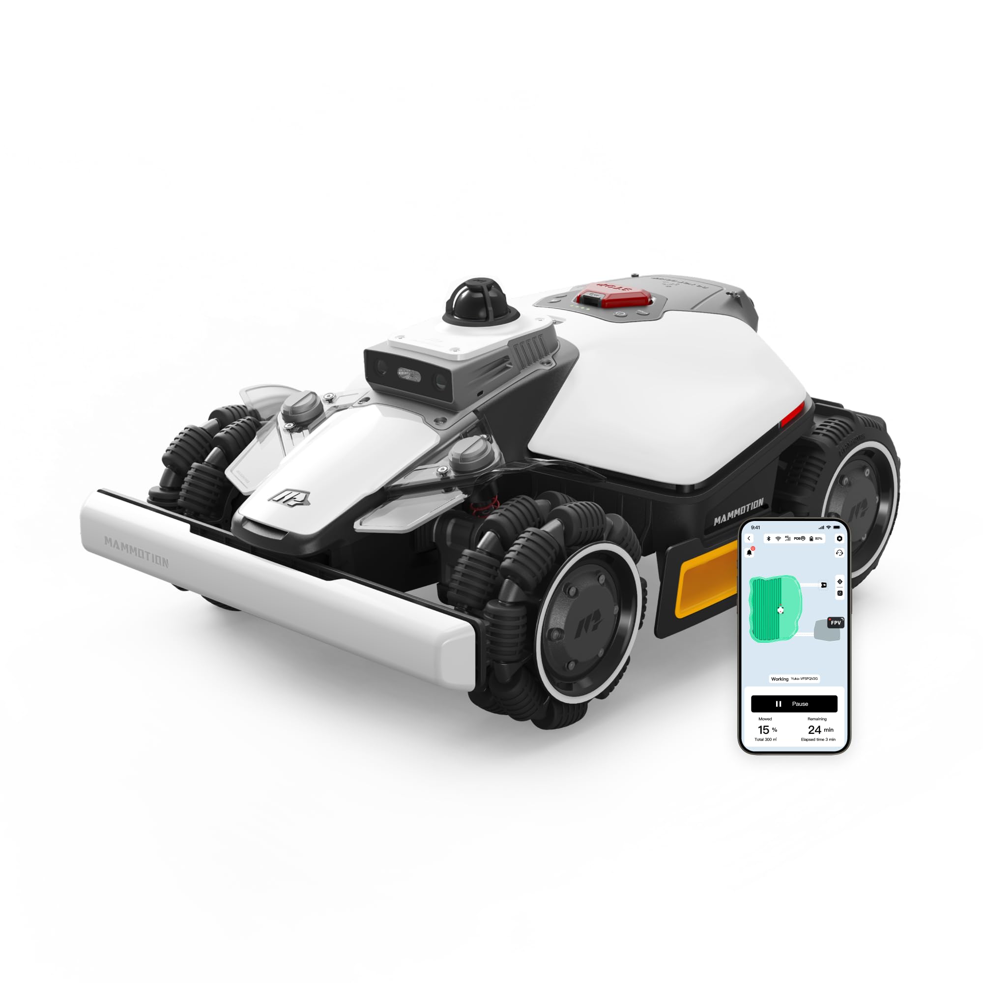Mammotion LUBA mini AWD 800H Robot Lawn Mower for 0.2 Acre, All-Wheel-Drive for 80% Slope, No Wire, No RTK Installation, Free NetRTK+AI Vision Positioning, Cutting Height 2.2"-4.0"