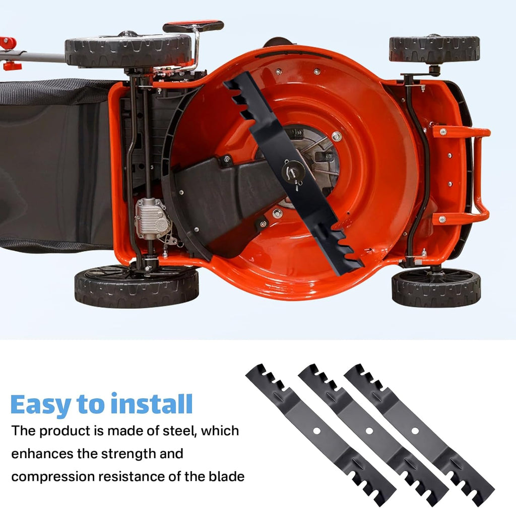 SuperDi Replacement for Toro Timecutter 50 Inch Blades 115-5059-03, 79016P, Z 5000 Series112-9759-03 110-6837-03 SS5000, MX5060, SS5060, 75759, 75755, 75753, 74632 Mower Mulching Blade （3 Pack）